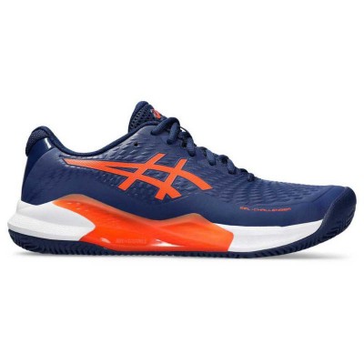 Scarpe Asics Gel Challenger 14 Blu Navy Arancione Terra Battuta