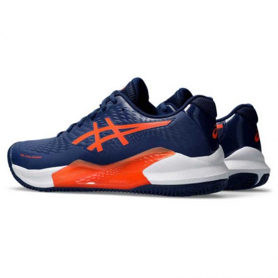 Scarpe Asics Gel Challenger 14 Blu Navy Arancione Terra Battuta