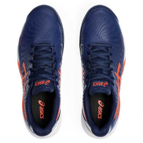 Scarpe Asics Gel Challenger 14 Blu Navy Arancione Terra Battuta