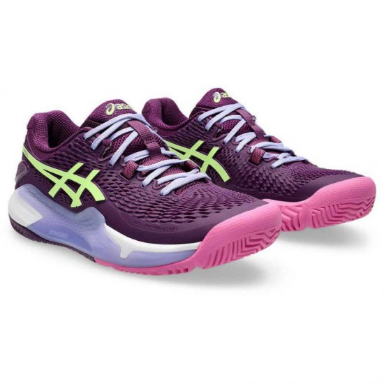 Asics Gel Resolution 9 Padel Sapatos Femininos Intense Lime