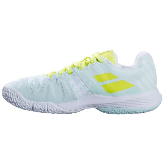 Babolat Sensa Azul Amarelo Fluor Sapatilhas Mulher