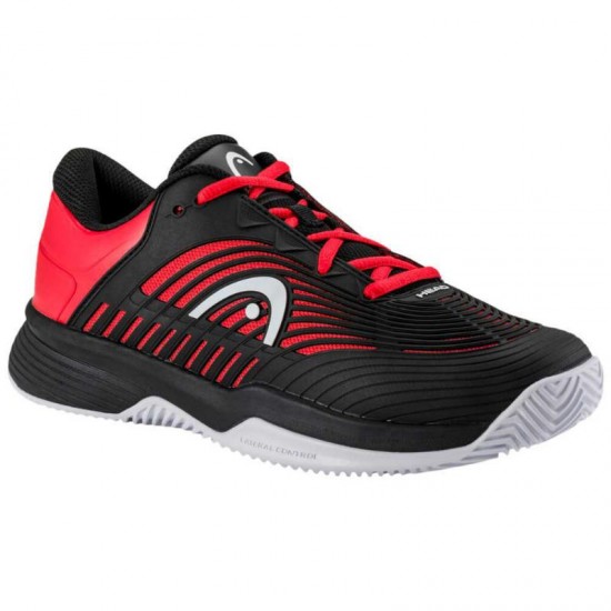 Scarpe Head Revolt Pro 4.5 Nero Rosso Junior - TERRA BATTUTA