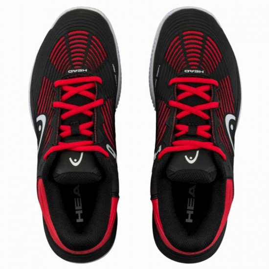 Scarpe Head Revolt Pro 4.5 Nero Rosso Junior - TERRA BATTUTA