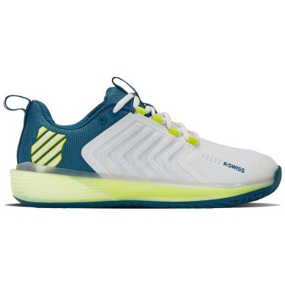 Sneakers Kswiss Ultrashot 3 Bianco Blu Giallo Fluor