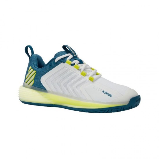 Sneakers Kswiss Ultrashot 3 Bianco Blu Giallo Fluor