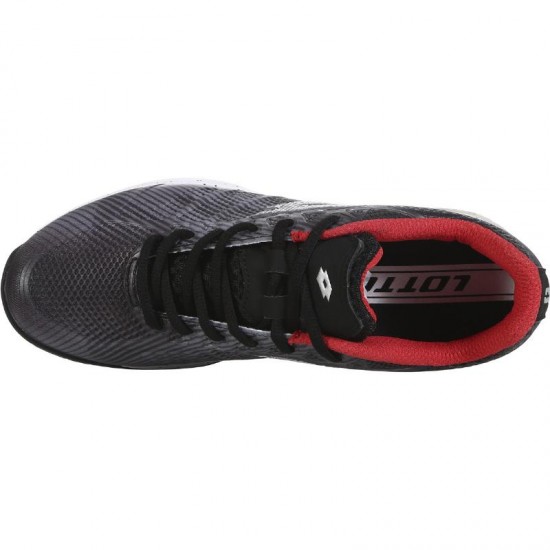 Tenis Lotto Mirage 300 III CLY Preto Branco Vermelho