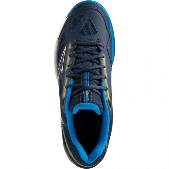 Scarpe Mizuno Break Shot 4 CC Blu Scuro Giallo