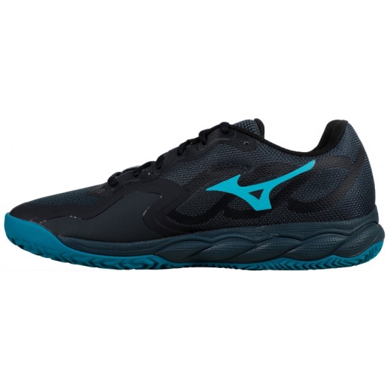 Mizuno Wave Enforce Court Padel Preto Azul Vermelho Tenis