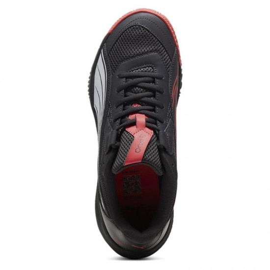 Tenis Puma Nova Court Cinza Escuro Preto Vermelho