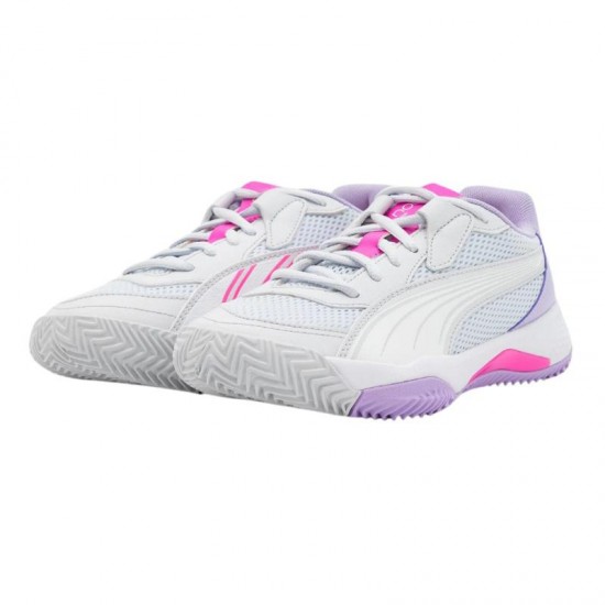 Puma Nova Court Prata Branco Violeta Sapatilhas Feminino