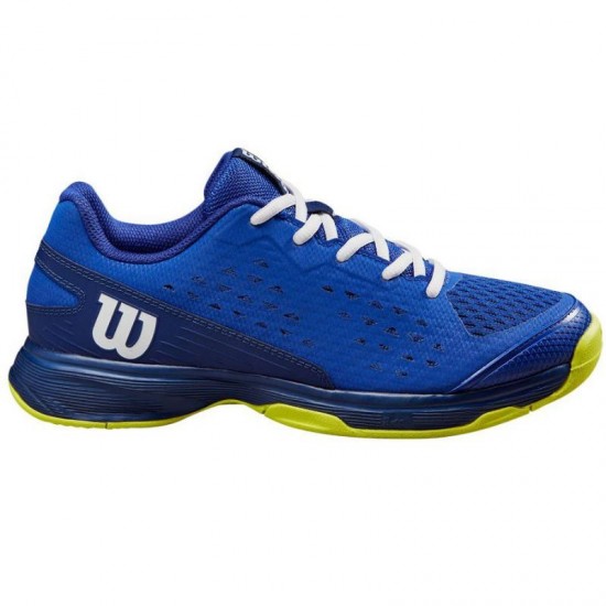 Scarpe Wilson Rush Pro Blu Giallo Junior